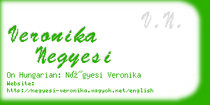 veronika negyesi business card